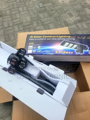 Solar Street Light With 3 Lens Security Camera