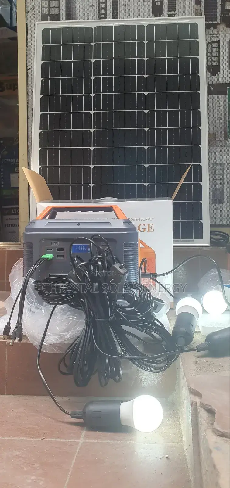 500watts Solar Generator With Free Solar Panel, Bulbs Accessories