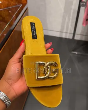 Luxe D G Slippers Yellow, Wine Red, Nude Size Range: 37-38-39-40-41-42