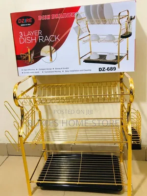3layer Gold Plate Rack