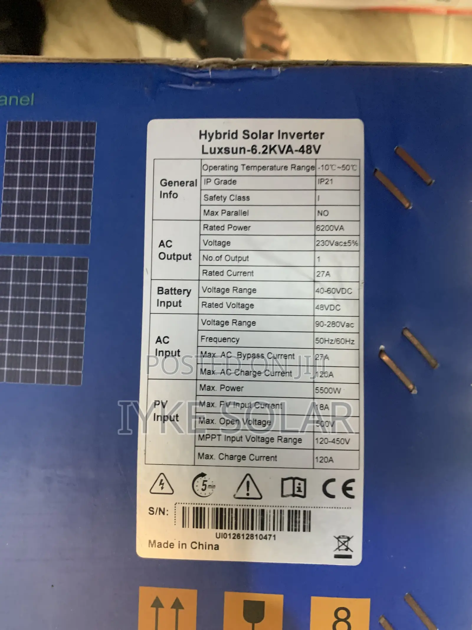 Luxsun 6.2kva 48v Hybrid Inverter