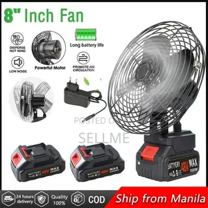 Rechargeable Table Fan 8 Inches With Big Battery