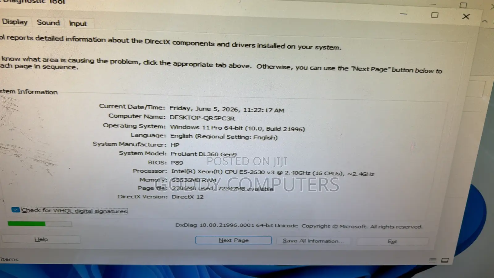 Server HP ProLiant DL360 Gen9 32GB Intel Xeon HDD 1T