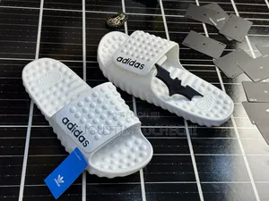 "Premium Adidas Bubble Slides (Black White)