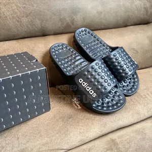 "Premium Adidas Bubble Slides (Black White)