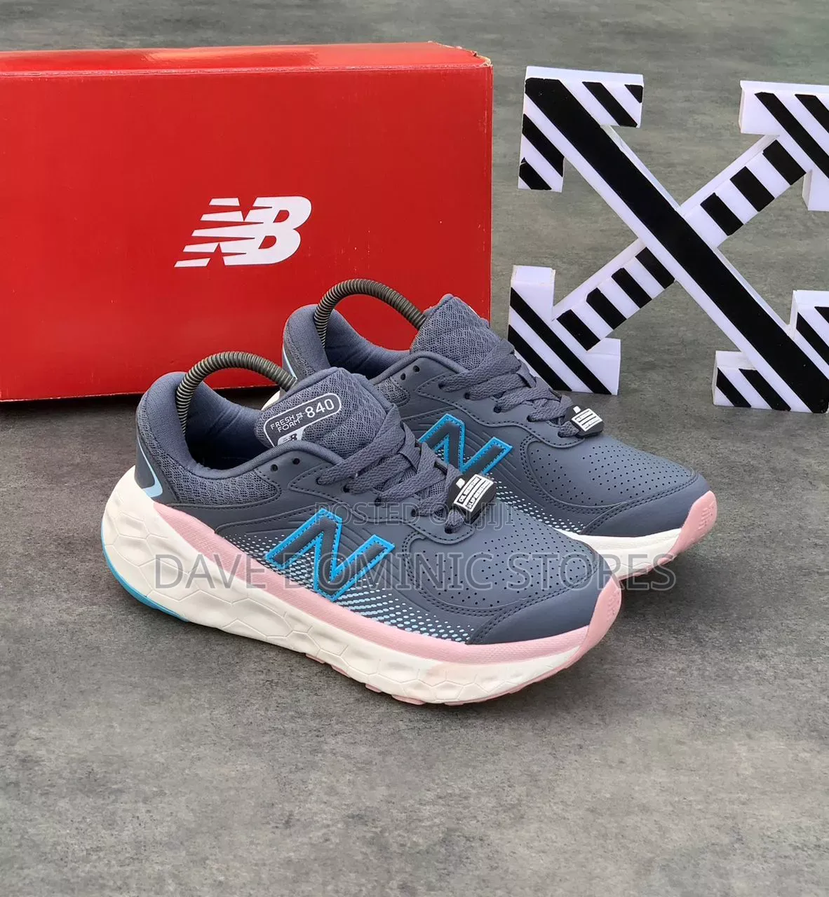 840 Grey Pink Sneakers