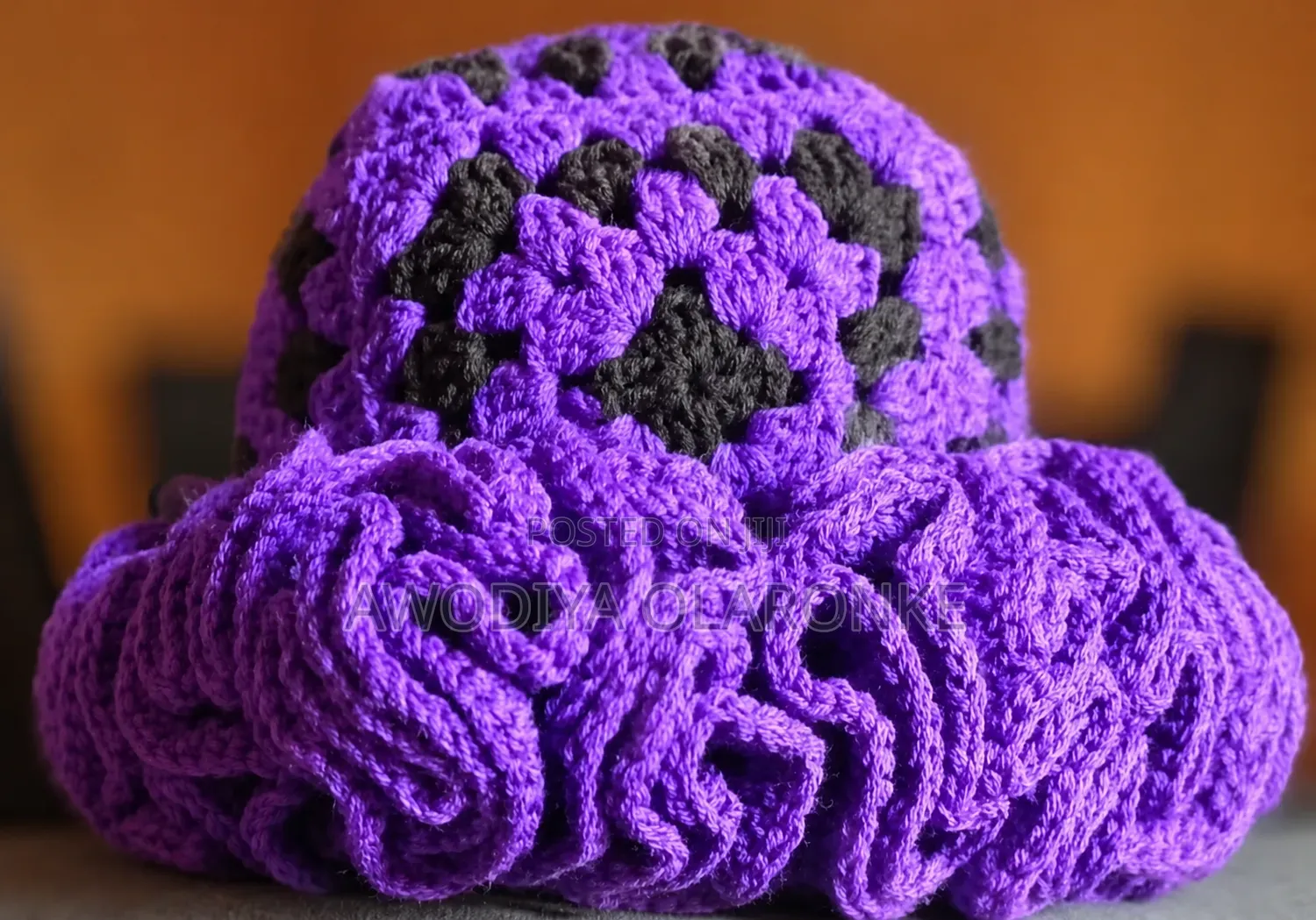 Crochet Ruffled Hat