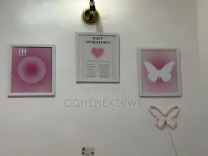Pinterest Girly Wall Frame With Butterfly Neon Signage