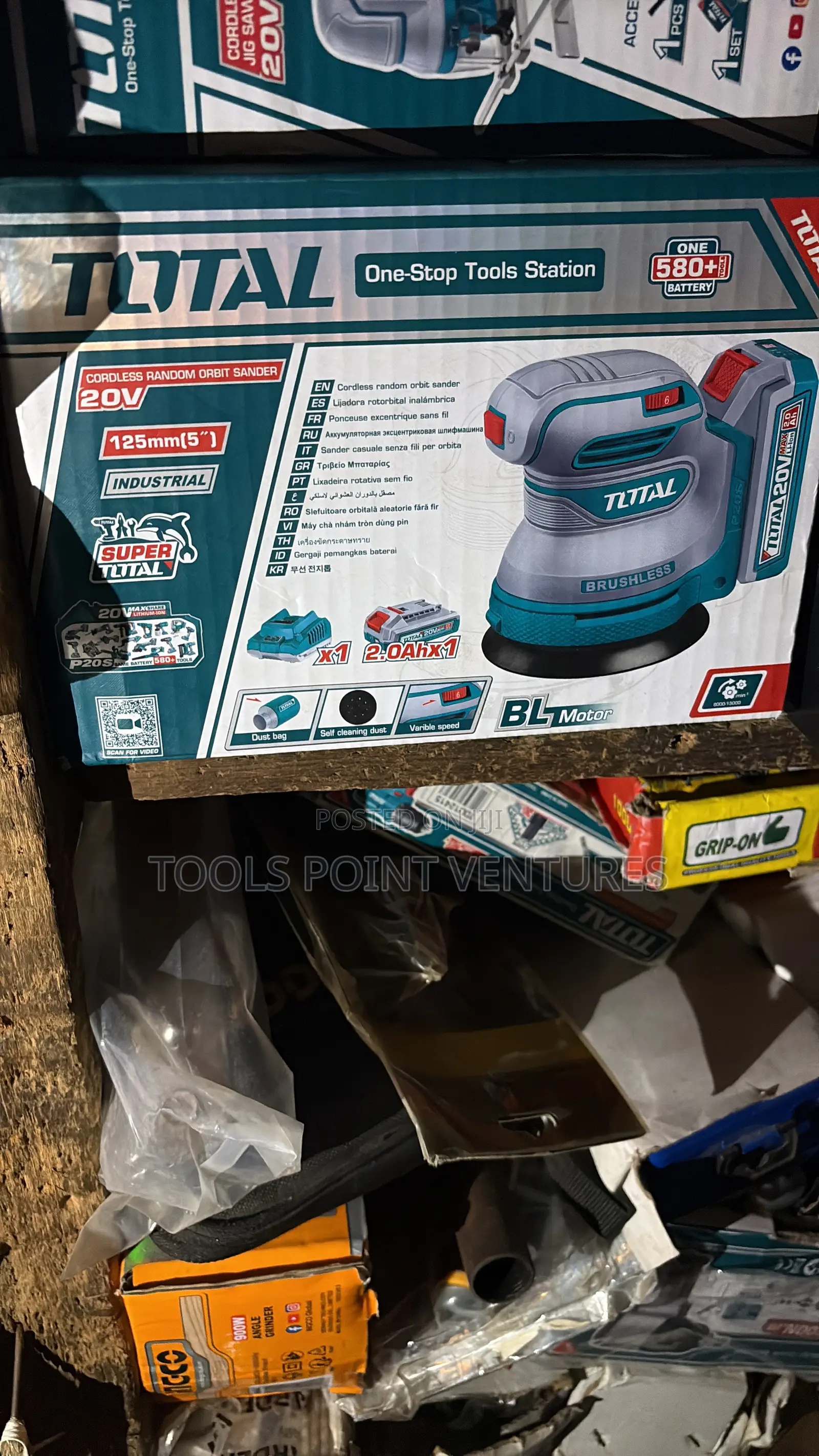 Total 20v Cordless Random Orbit Sander(125mm)