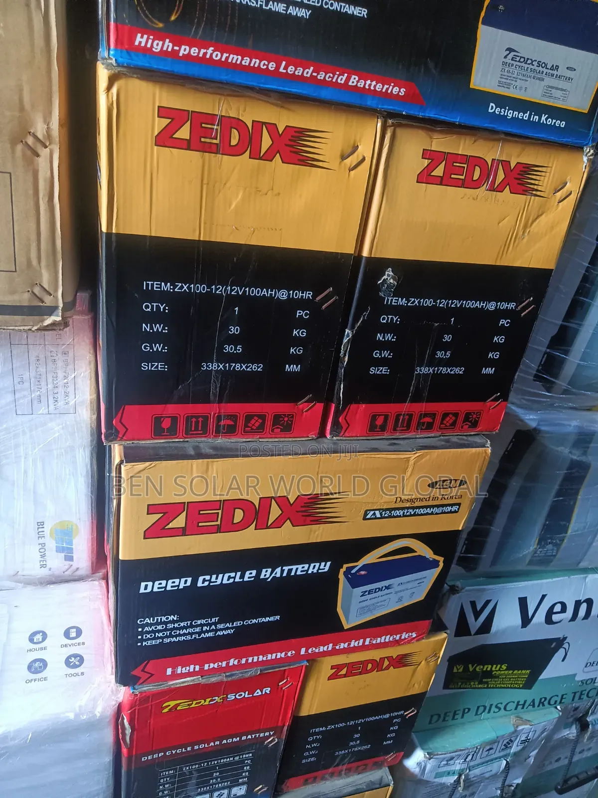 100ah Zedix Deep Circle Solar Battery 12v