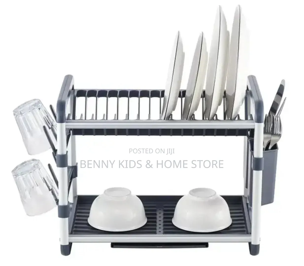 Aluminum Rust Free Quality Silver 2 Tier Dish Rack