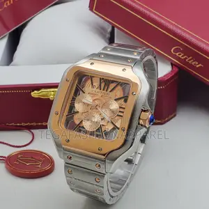 High Quality Cartier Santos Chronographs Skeleton Face Watch