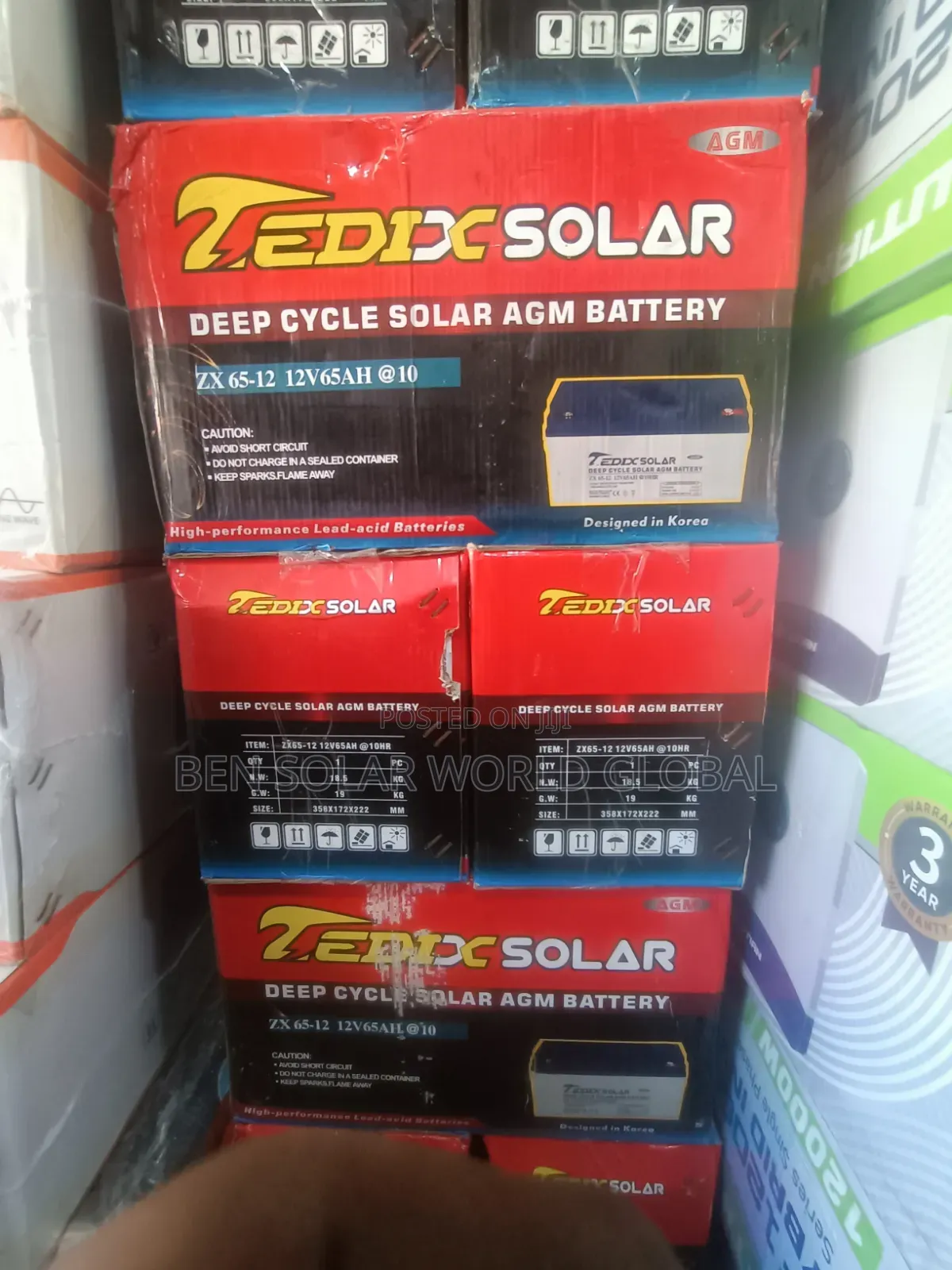 65ah Zedix Deep Circle Solar Battery 12v