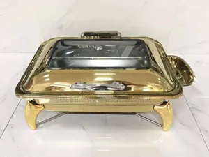 Top Notch Luxury Quality Gold Chaffing Dish Double Pan