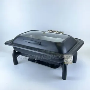 Top Notch Luxury Quality Black Chaffing Dish Double Pan