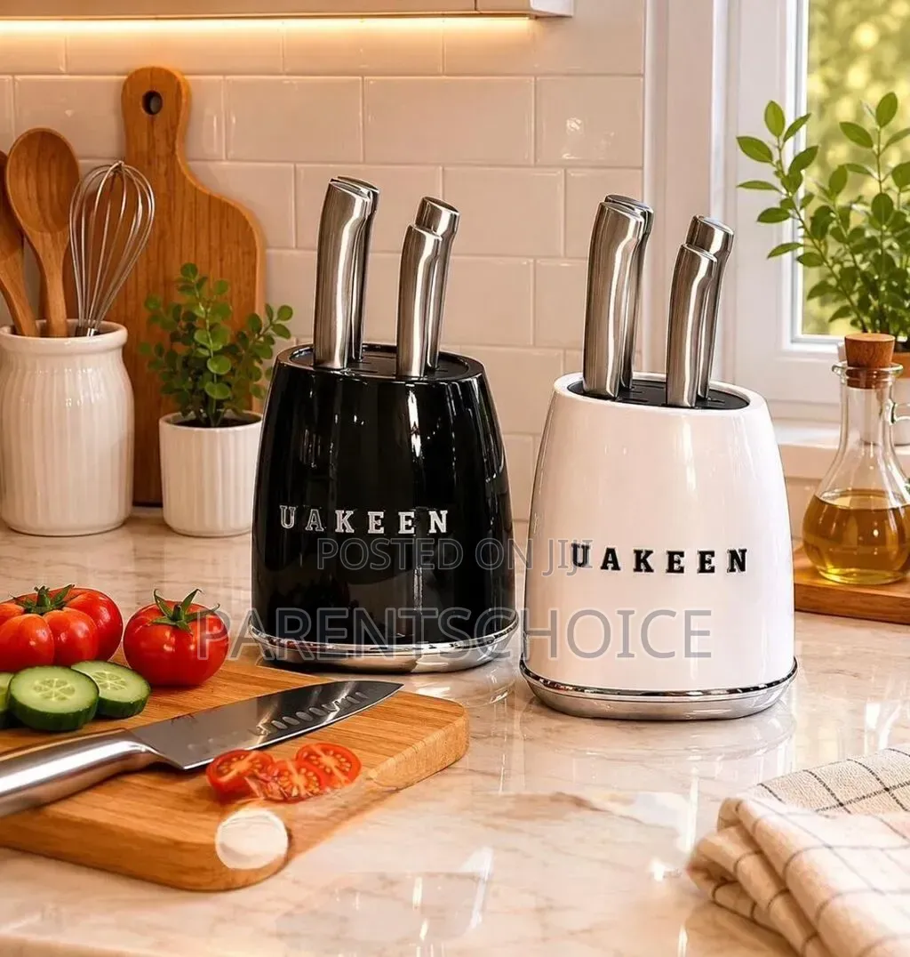 Uakeen 6-in-1 Kitchen Knife Set With Stand