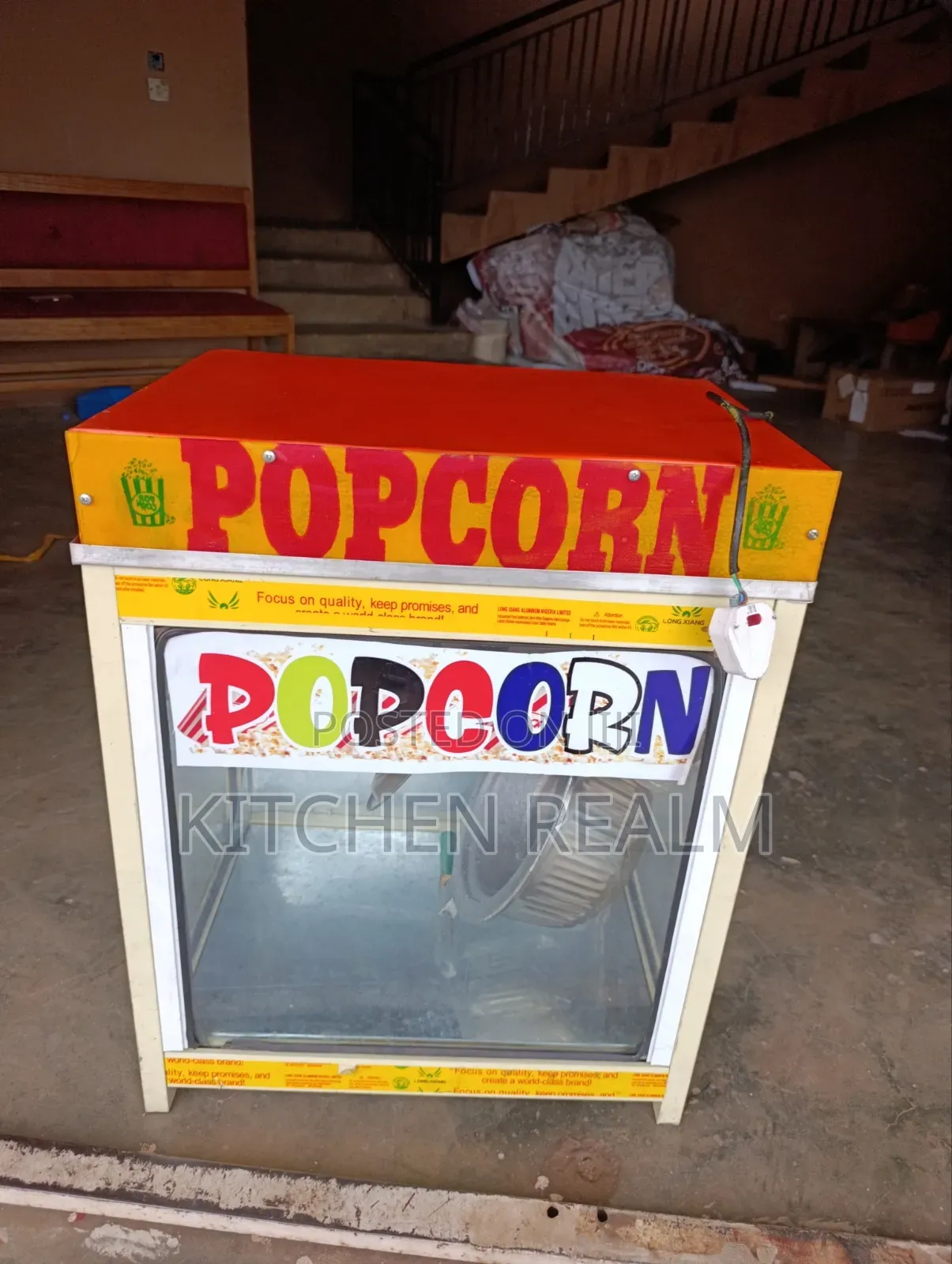 Standing Glass Popcorn Machine
