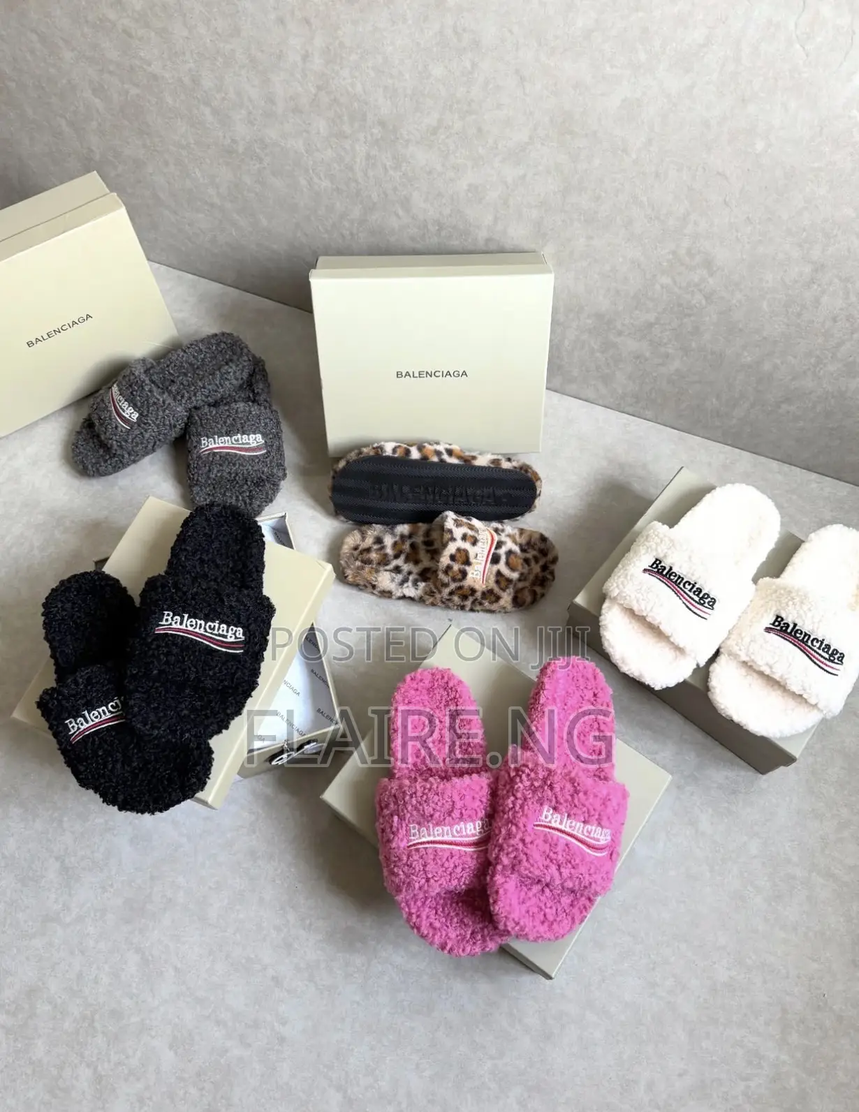 Balenciaga Fur Slides