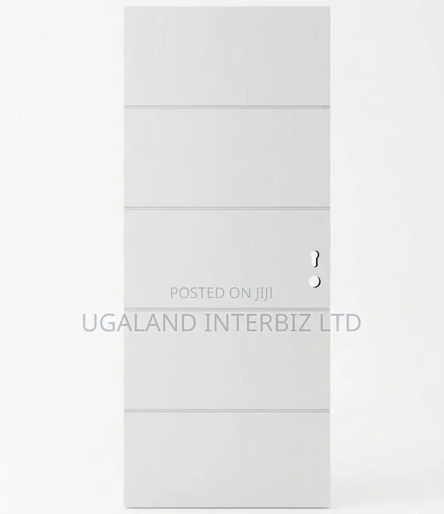 Modern White Grooved Door