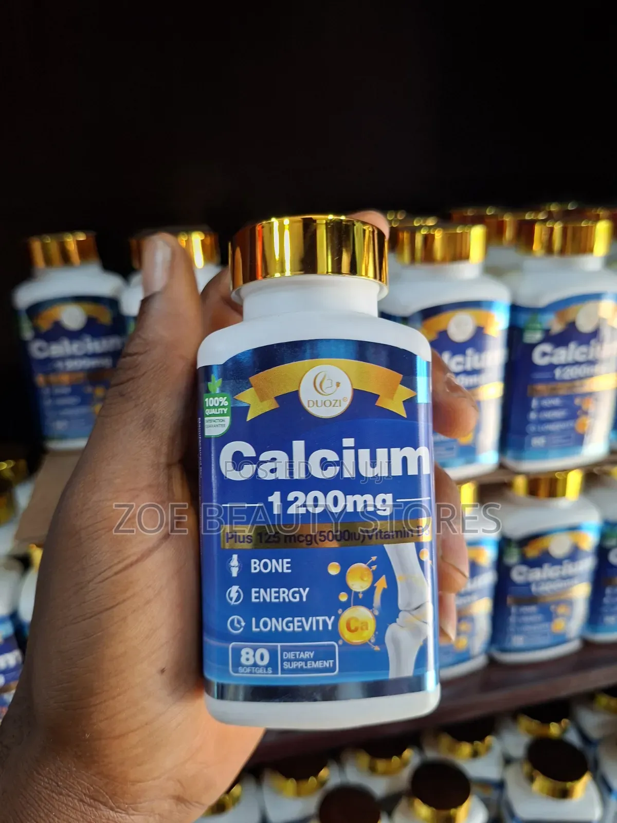 Duozi Calcium 1200mg With Vitamin D3 Softgels