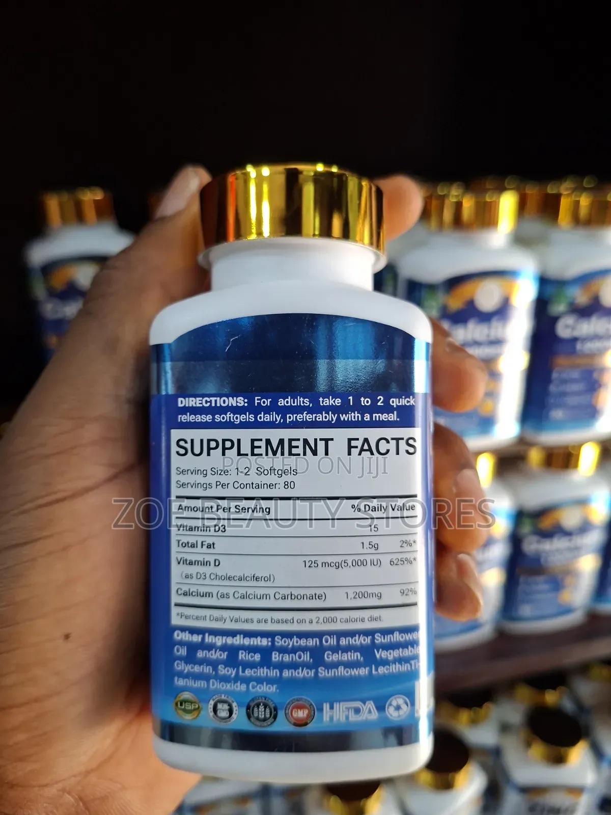 Duozi Calcium 1200mg With Vitamin D3 Softgels