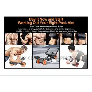 Abs Roller Wheel Workout Stomach Exercise Equipment for Home Gym Use