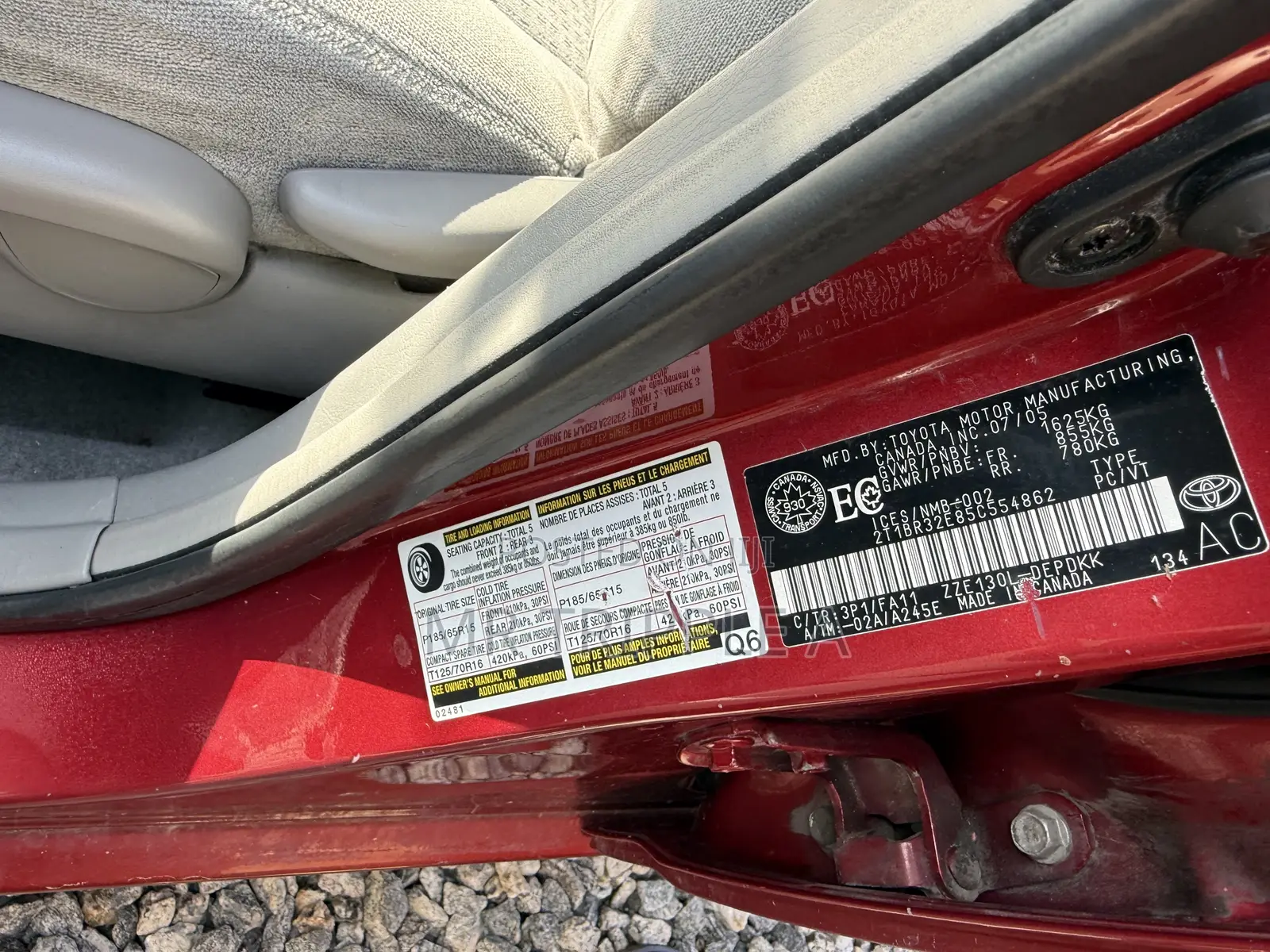 Toyota Corolla 2006 Red