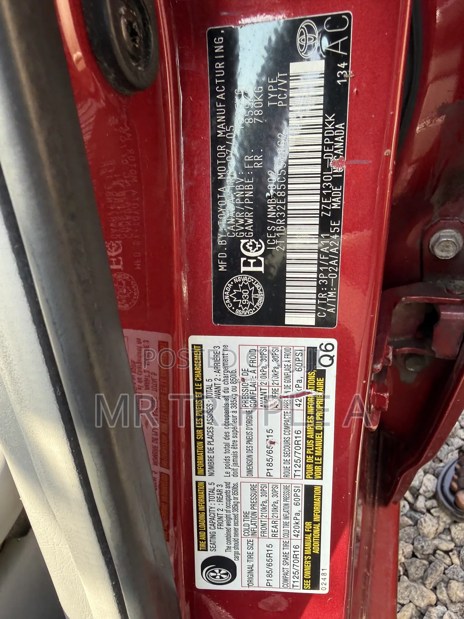 Toyota Corolla 2006 Red