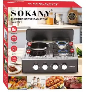 Ssokany 4burner2 Face Gas Cooking/2face Electric Cooking