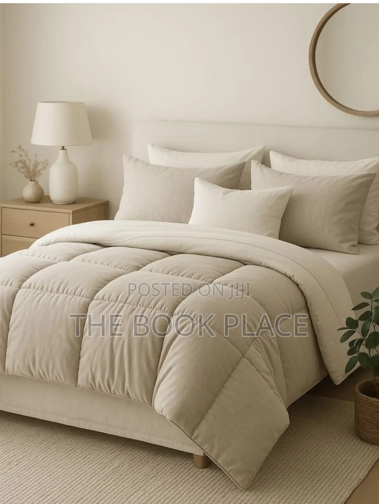 Two Side Beige Crime Bedsheets With Duvet