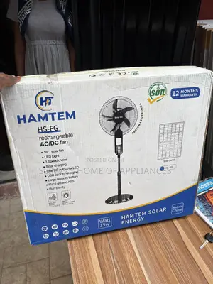 16 Inches Hamtem Rechargeable Solar Fan
