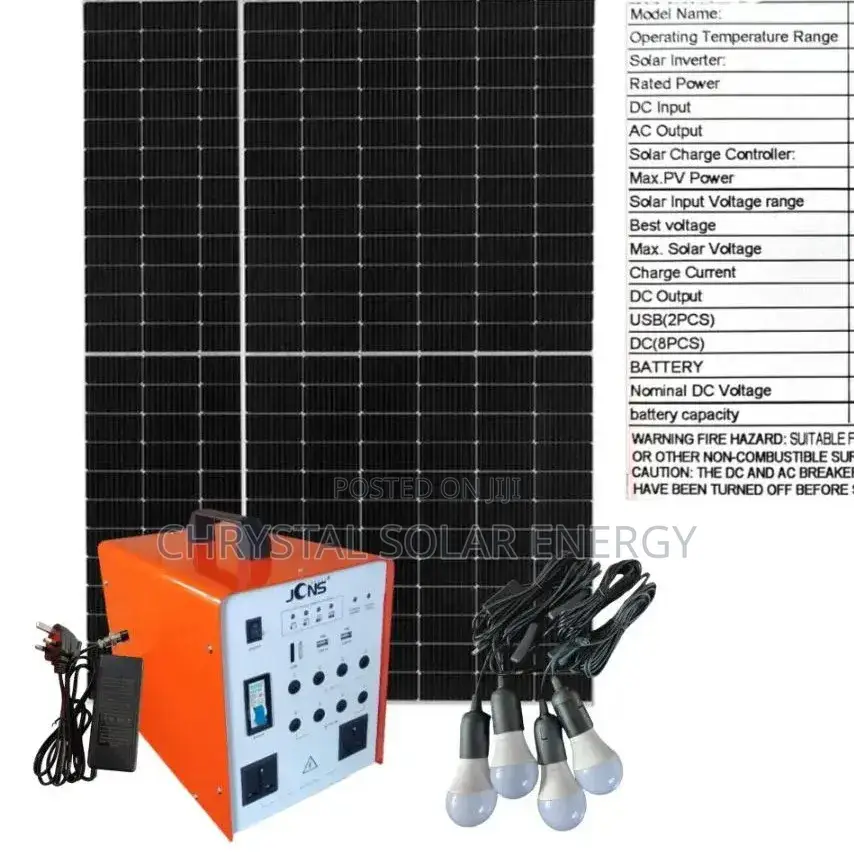1000watts Solar Generator With Free Solar Panel, Bulbs Accessories