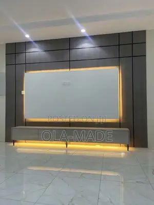 Gloss and Matte Tv Wall Panel With Good Lighting