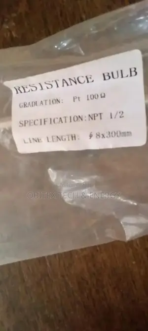 Pt100 Resistance Temperature Sensor RTD 1/2 NPT 300mm Temperature Bulb