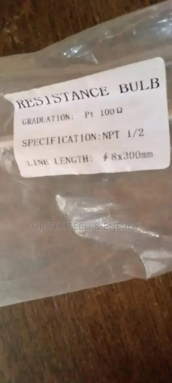 Pt100 Resistance Temperature Sensor RTD 1/2 NPT 300mm Temperature Bulb