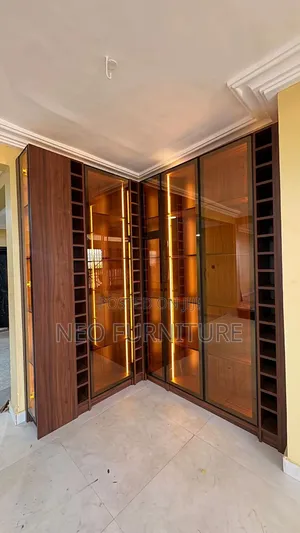 L Shaped Glass Door Wardrobe