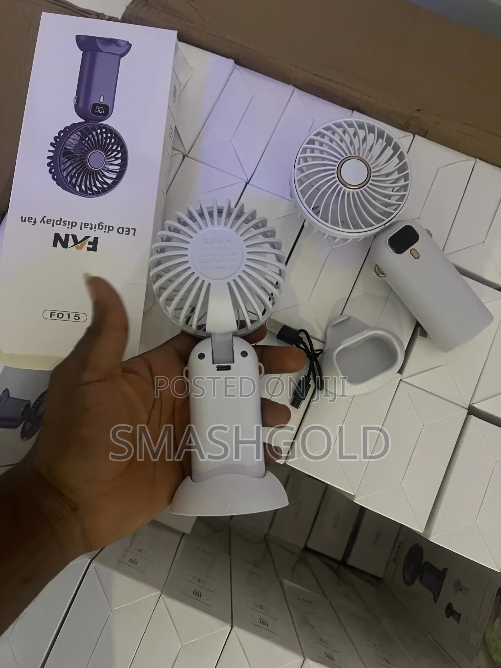 Rechargeable Led Digital Display Mini Fan Available