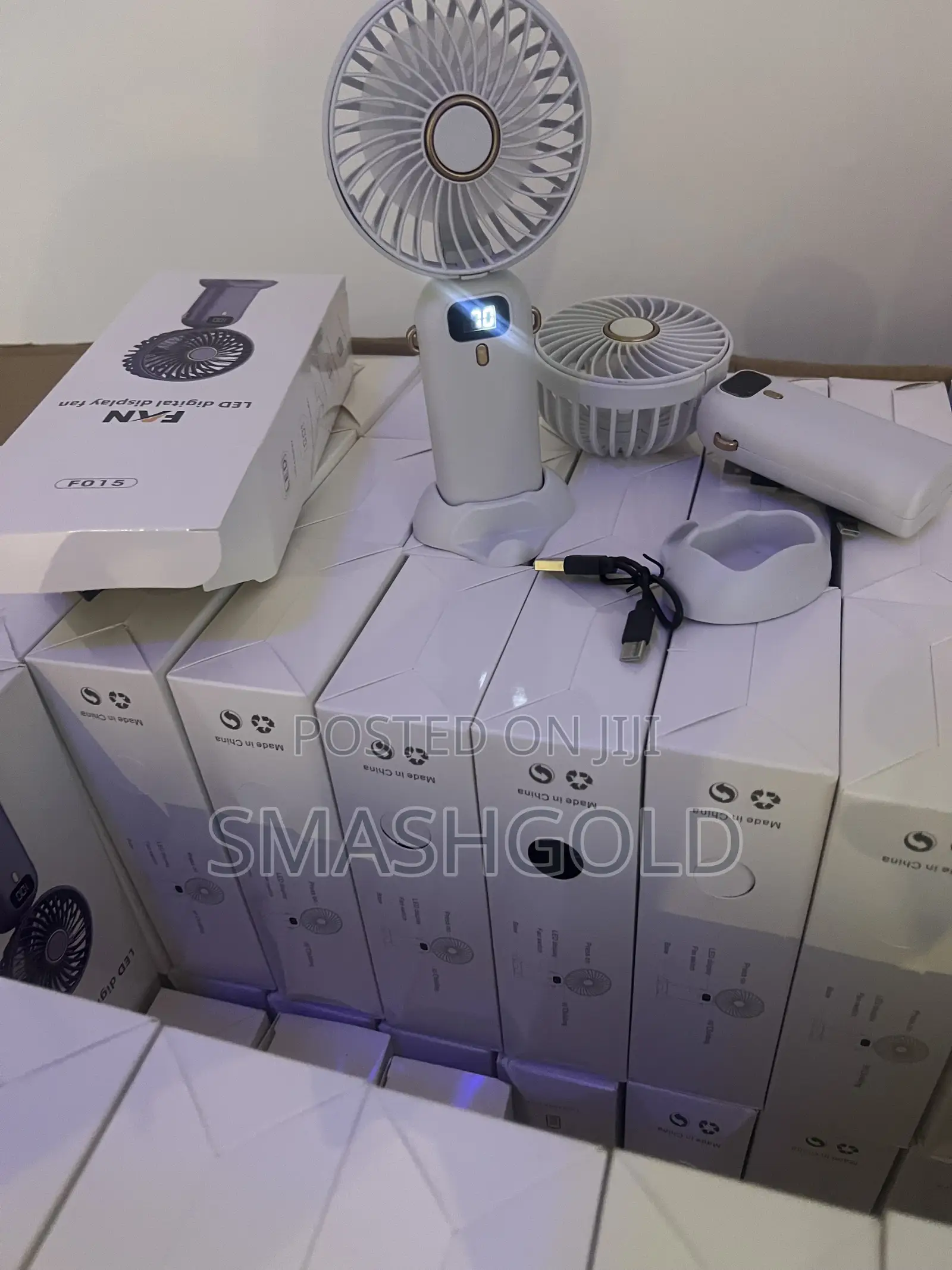 Rechargeable Led Digital Display Mini Fan Available