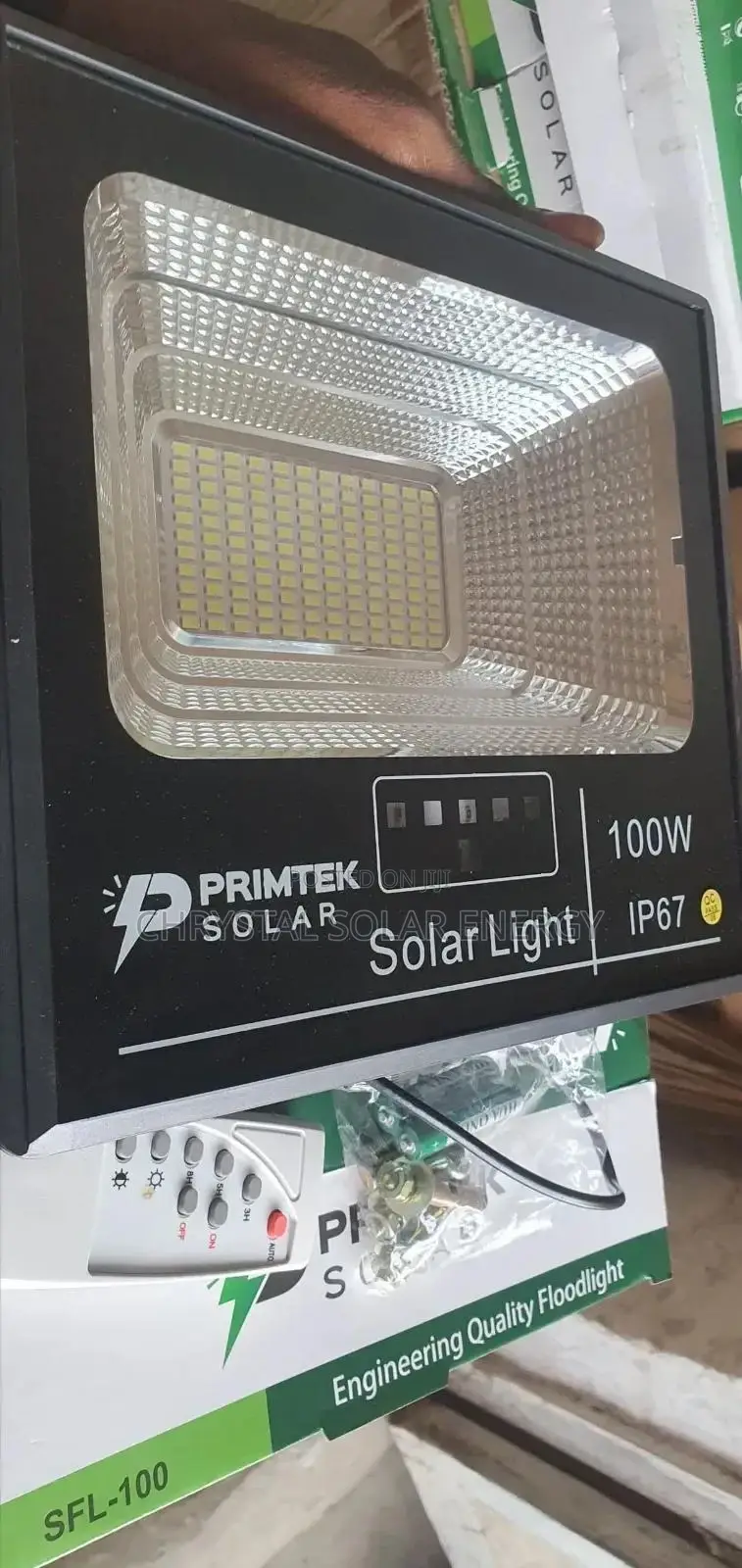Quality 100watts Solar Flood Light With Remote Control Solar Panel