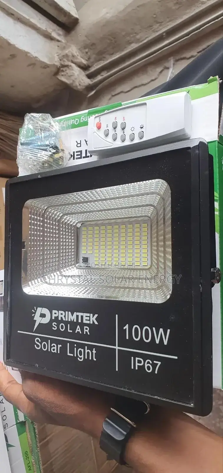 Quality 100watts Solar Flood Light With Remote Control Solar Panel