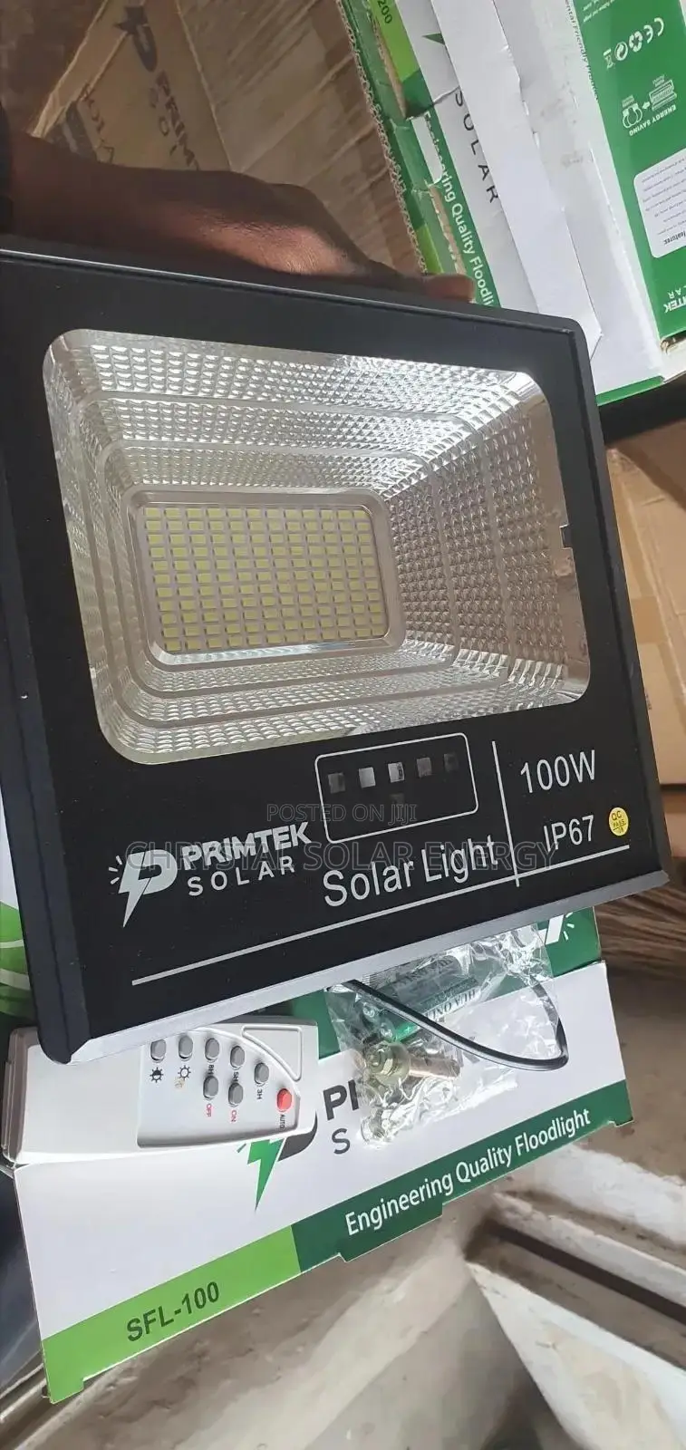Quality 100watts Solar Flood Light With Remote Control Solar Panel