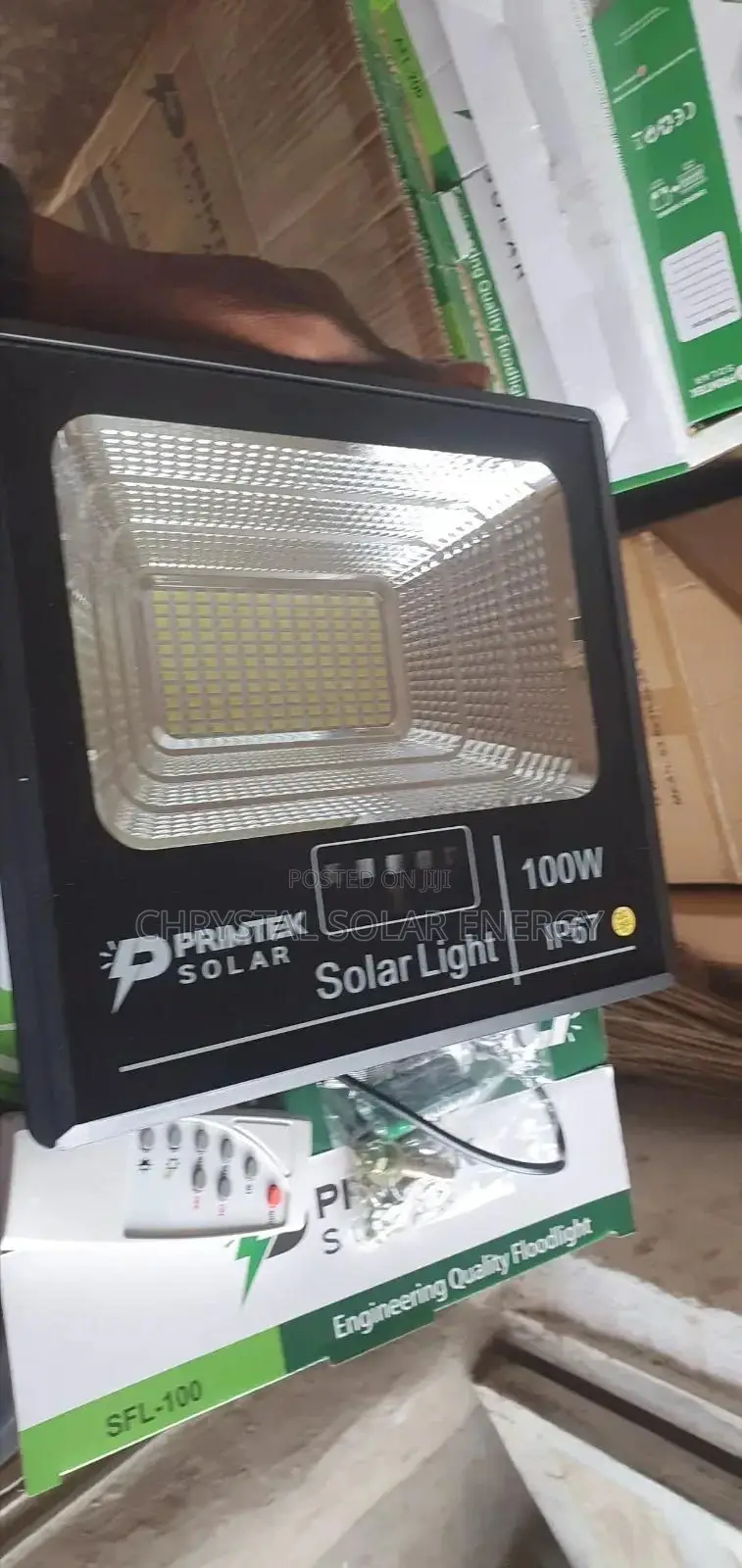 Quality 100watts Solar Flood Light With Remote Control Solar Panel