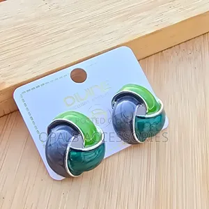 Retro Multi-Color Swirl Knot Enamel Tricolor Stud Earrings