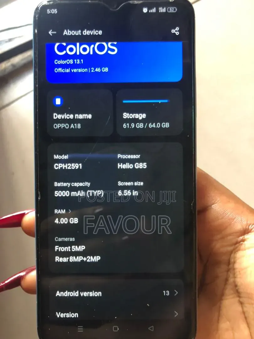 Oppo A18 64 GB Blue