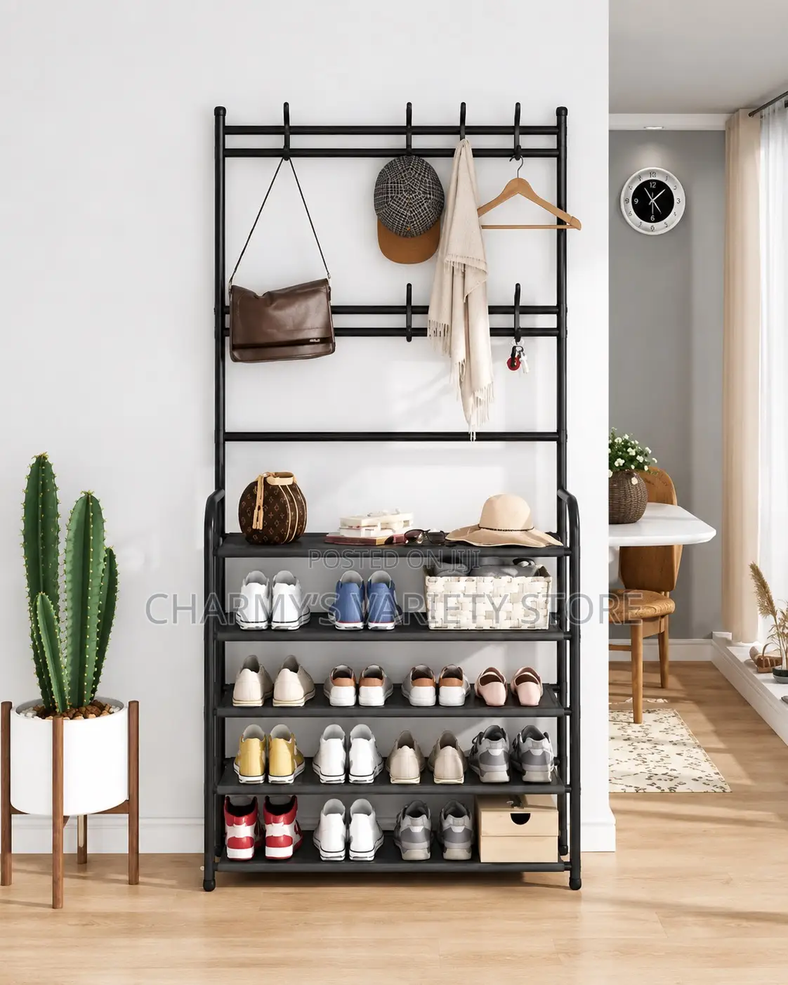 Multi-Functional Shoe and Hat Rack
