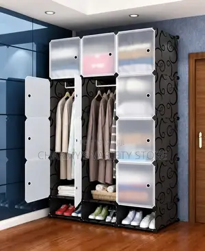 3 Petition Luxury Detachable Plastic/Steel Wardrobe
