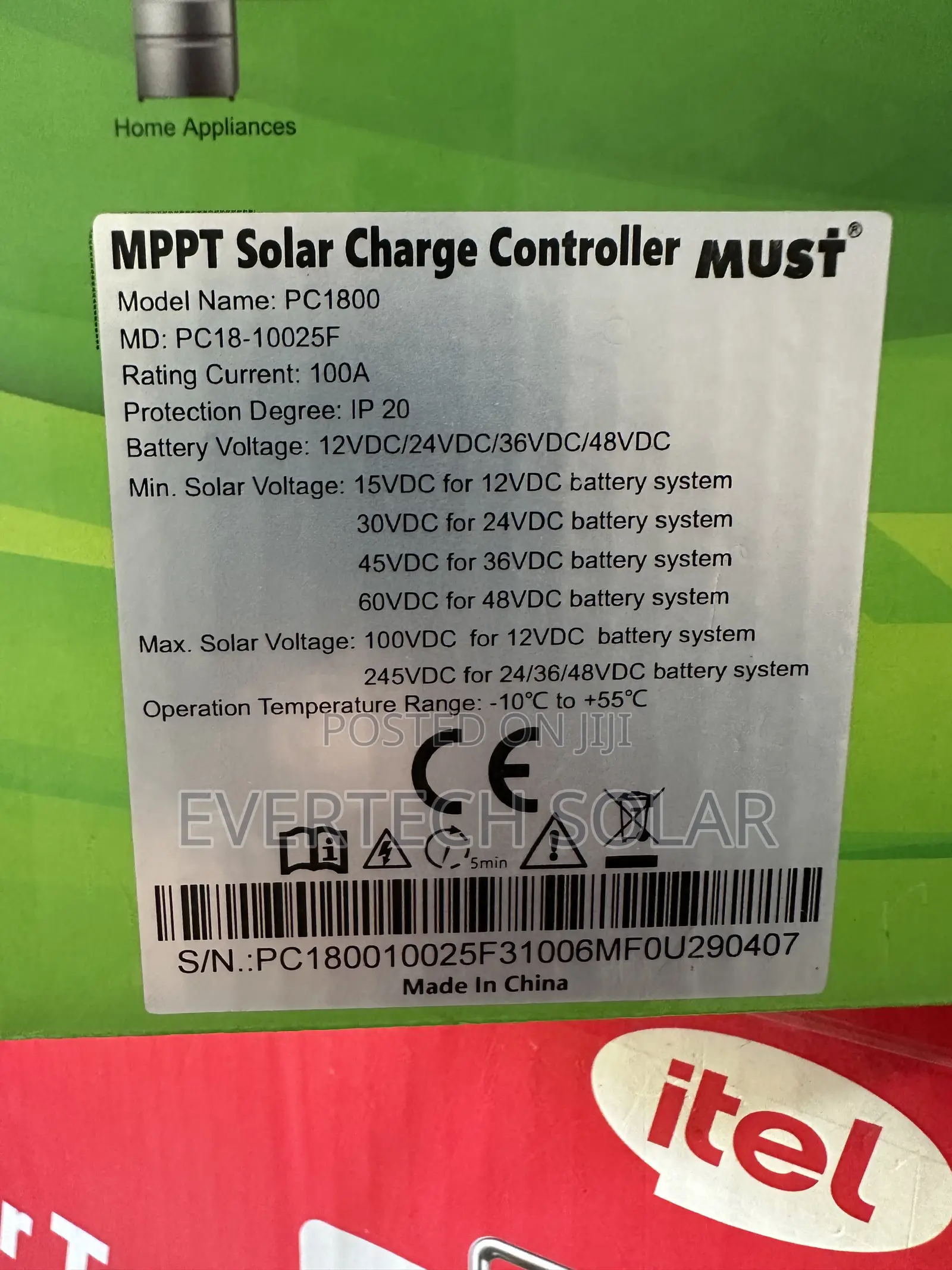 100ahms Must MPPT Charge Controller