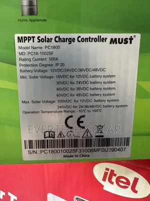 100ahms Must MPPT Charge Controller