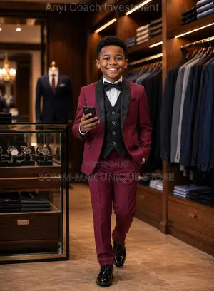 Turkey Boys' 3pcs Embroidery Tuxedo Formal Suit