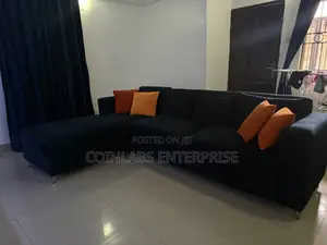 Blue L Shaped Chair